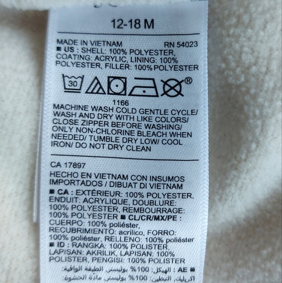 Old Navy Baby Winter Coat in Light Pink - Size 18-24 months - Picture 3 of 15